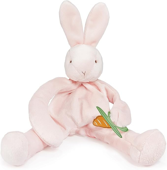Bunnies By The Bay "Blossom" Bunny Silly Buddy - Animal Pacifier Holder Plush Toy with Velcro Loo... | Amazon (US)