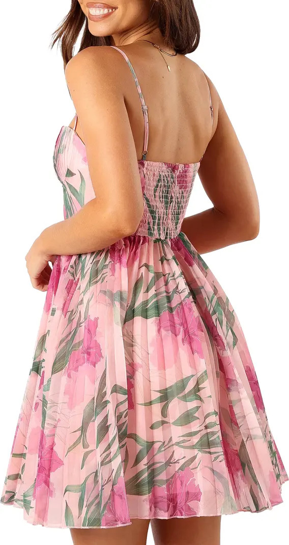 Achanti Floral Pleated Chiffon Dress | Nordstrom