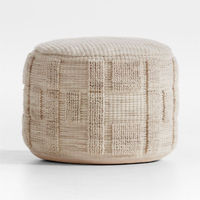 Zio Arctic Ivory Kids Pouf + Reviews | Crate & Kids | Crate & Barrel