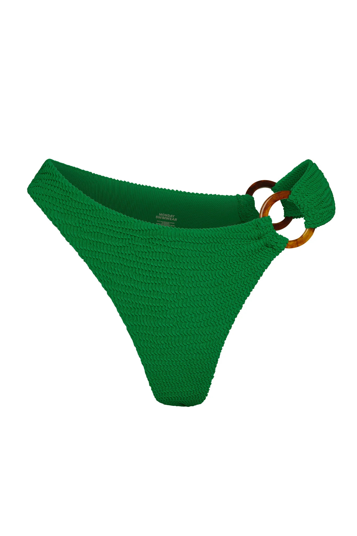 Bronte Bottom - Palm Green Crinkle | Monday Swimwear