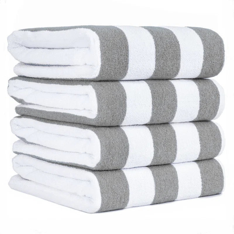 Devontia Cabana Striped Beach Towels, 30x60 inch 4 Piece Oversize Pool Towels (Set of 4) | Wayfair North America