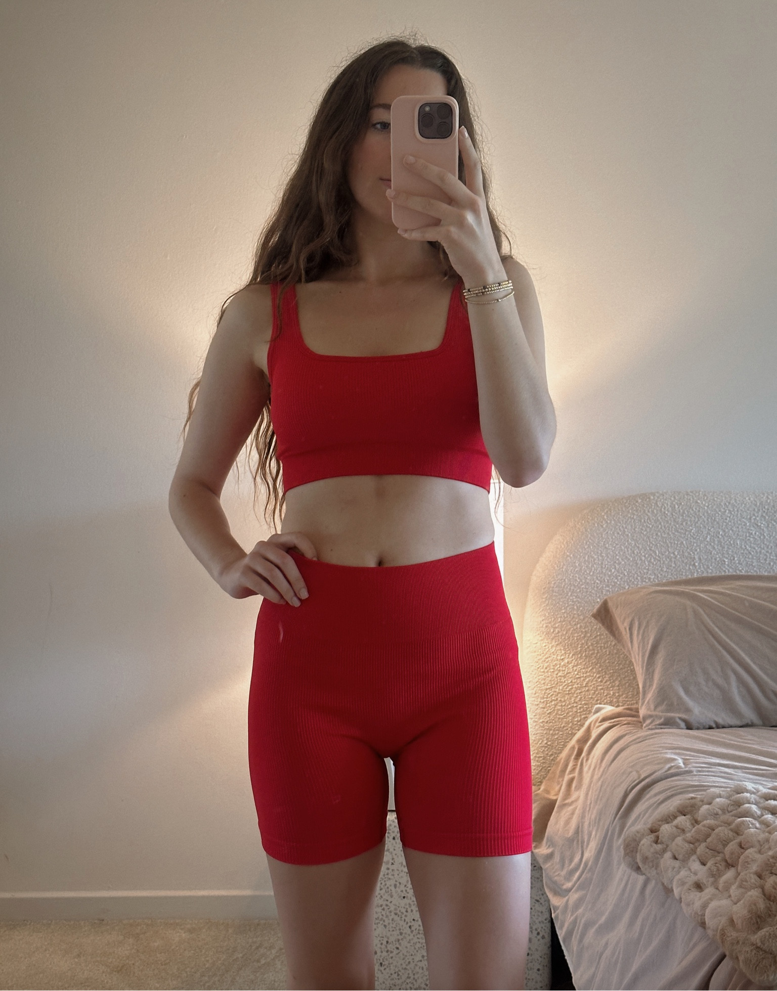 Cutest red workout set from Amazon! The quality of this brand is insane and it comes in so many colors! This set has the softest fabric! Wearing a size medium for reference! 

#LTKunder50 #LTKstyletip #LTKfitness