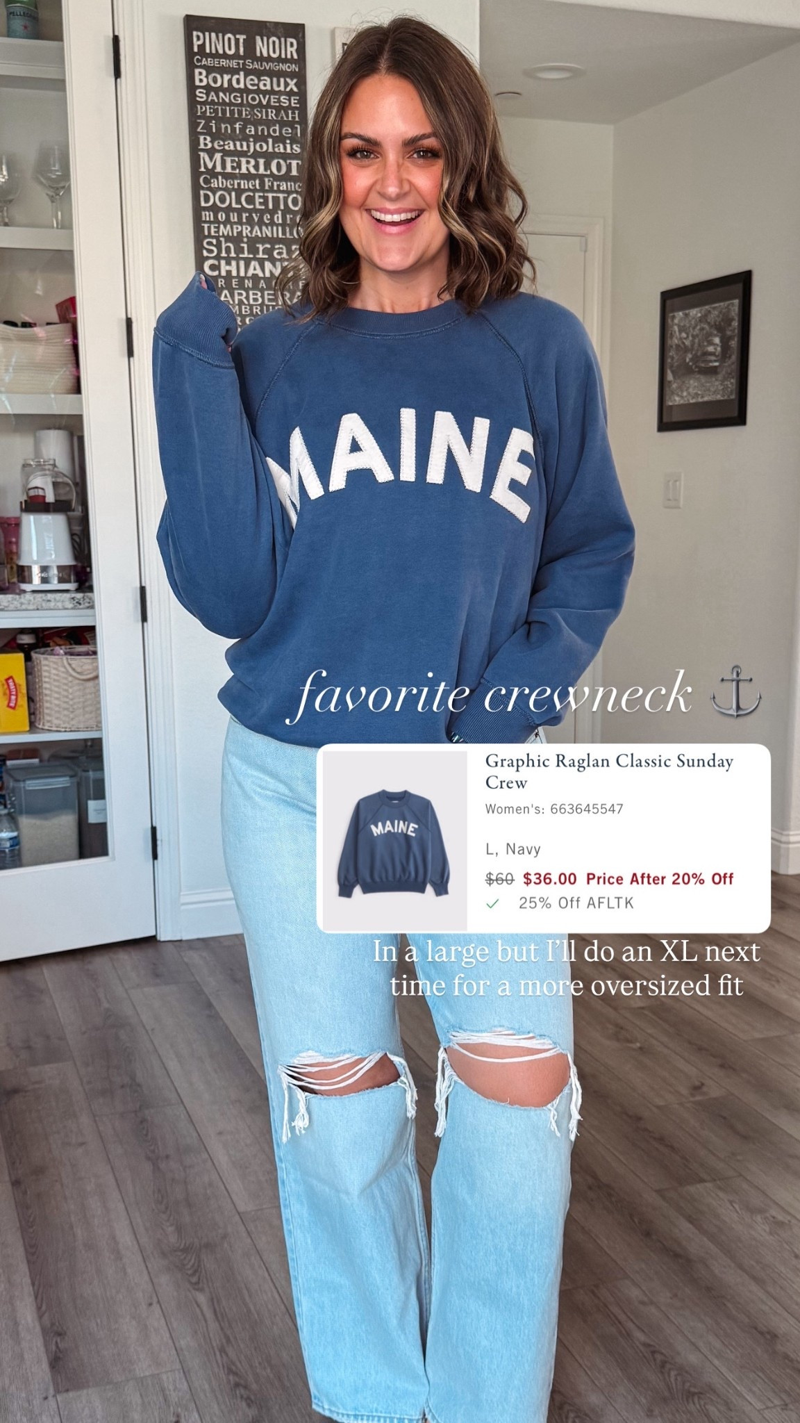 Cozy crewneck sweater

Size large (size up for a more oversized fit)
Jeans, 31R

Size 12, midsize, closet staples, fall fashion, Abercrombie sale

#LTKMidsize #LTKFallSale #LTKFindsUnder100