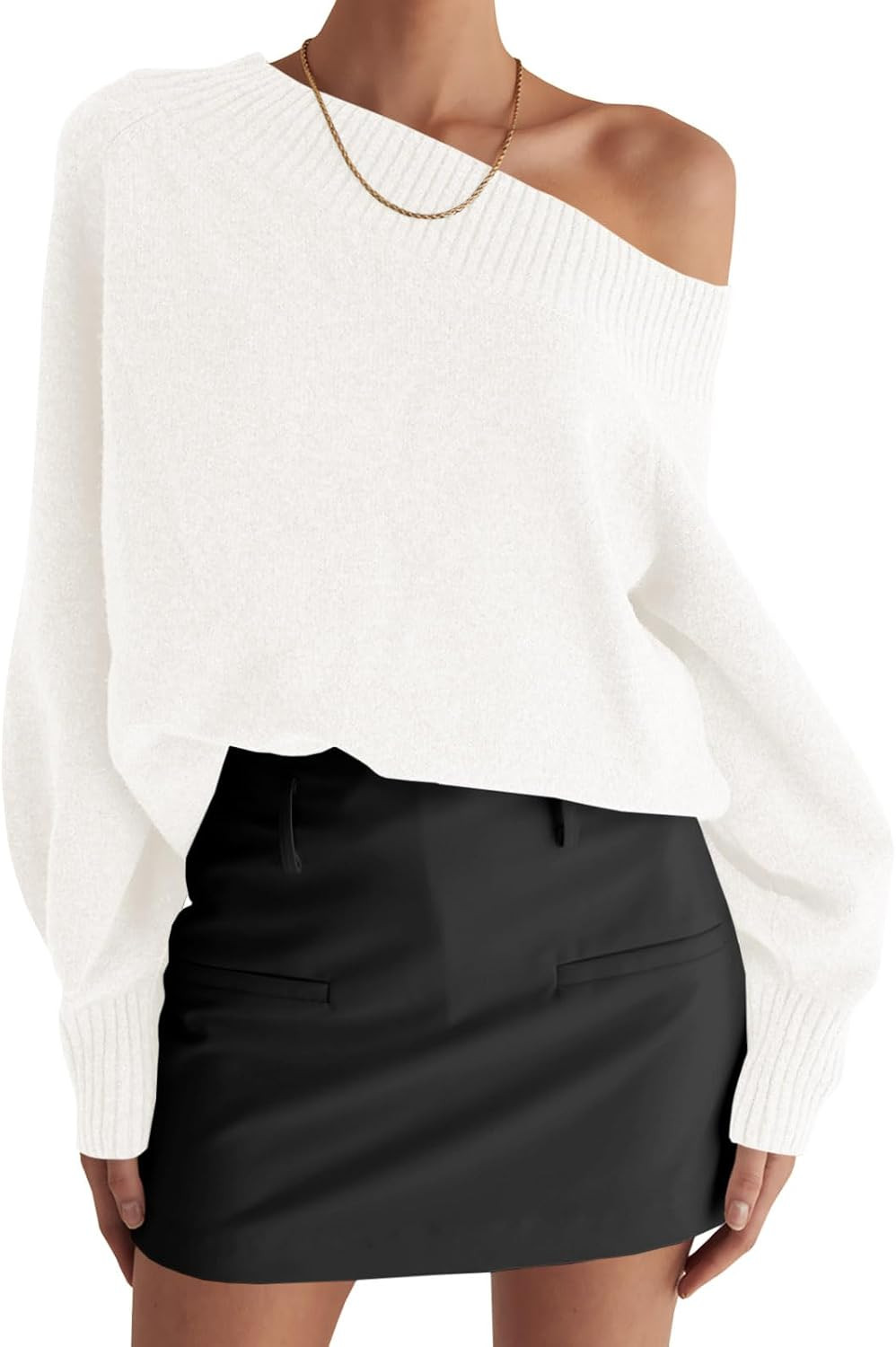 Saodimallsu Womens Off The Shoulder Sweater | Amazon (US)