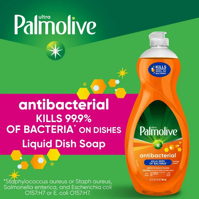 Palmolive Antibacterial Liquid Dish Soap, Orange Scent, 32.5 Fluid Ounce | Walmart (US)