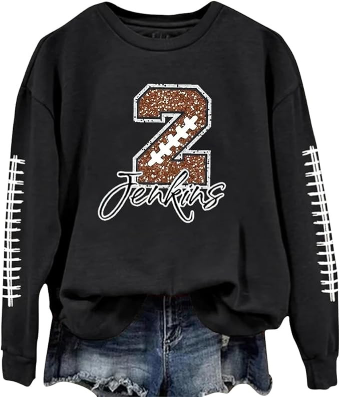 Personalized Football Shirts for Women, Football Number Shirt, Football Mom Shirt, Gift for Footb... | Amazon (US)