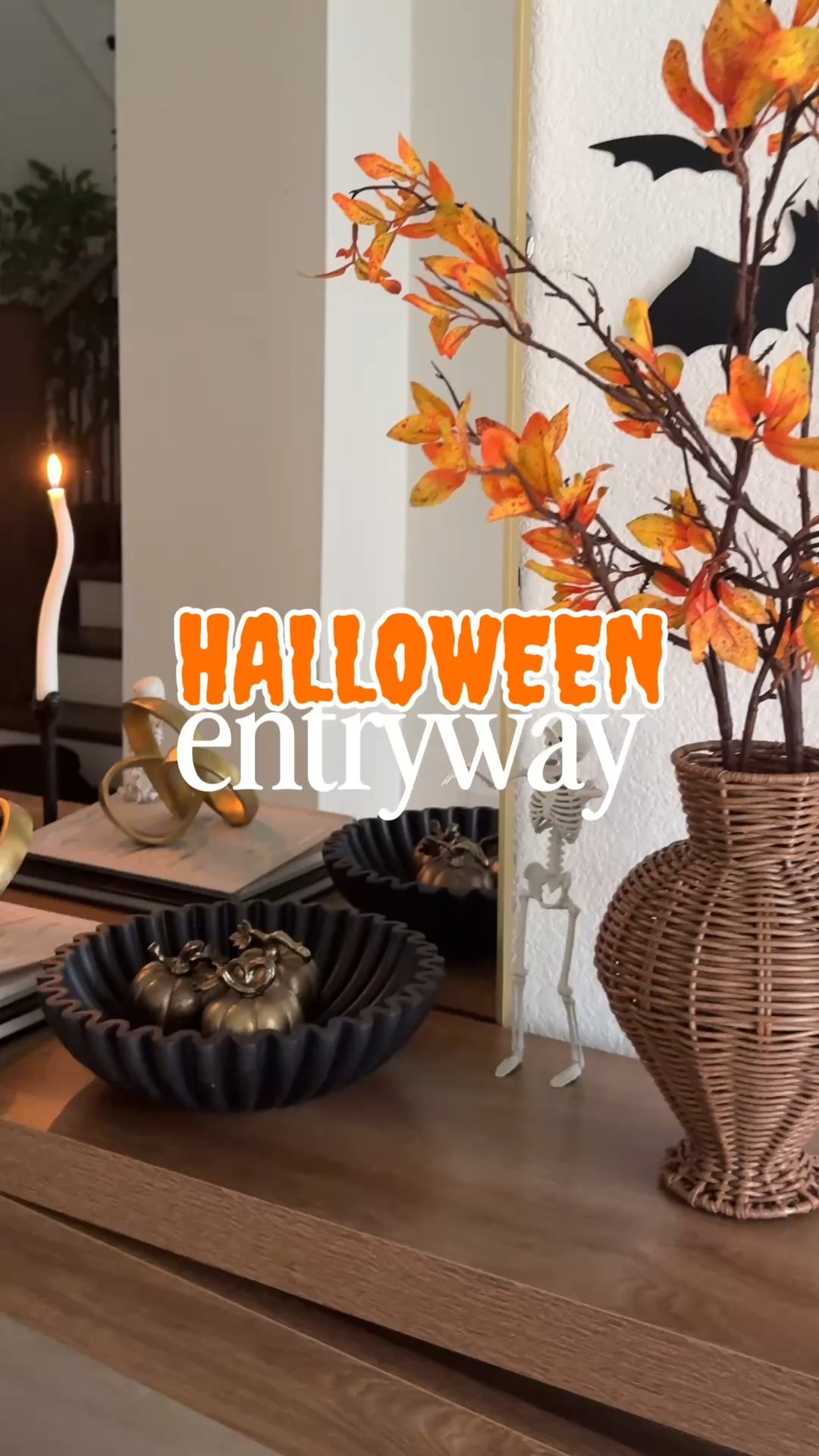Halloween themed entryway table decor

#LTKSeasonal #LTKHome