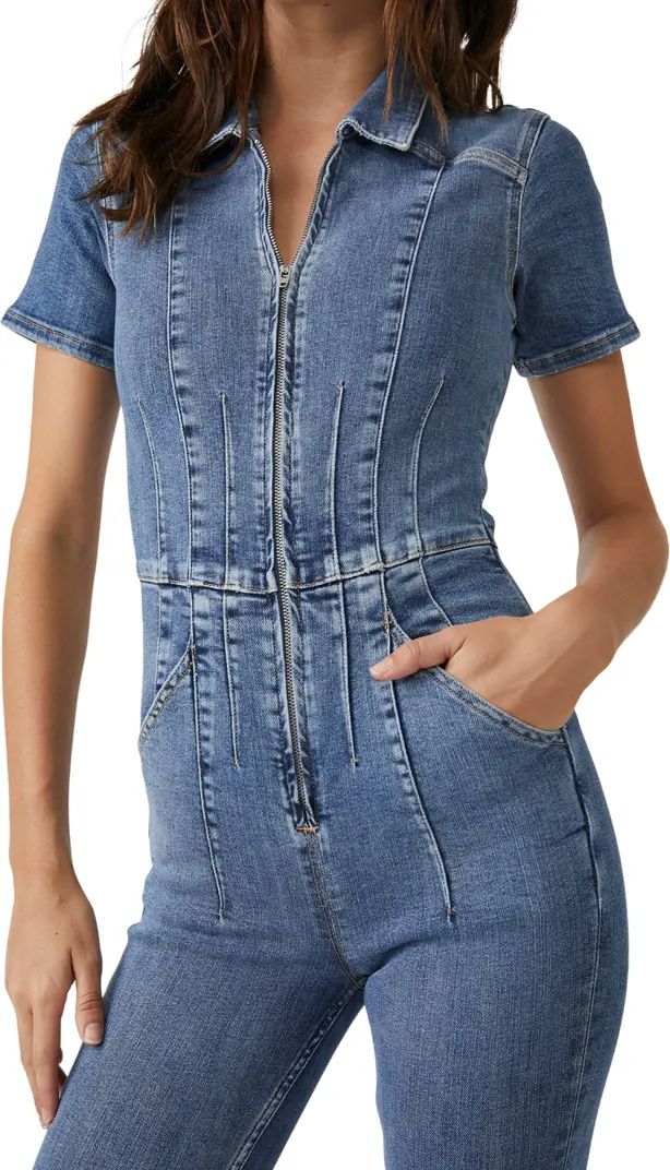 Jayde Denim Flared Jumpsuit | Nordstrom