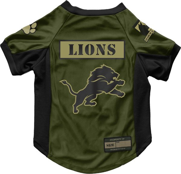 Littlearth NFL Valor Stretch Jersey for Dogs & Cats, Detroit Lions, Medium | Chewy