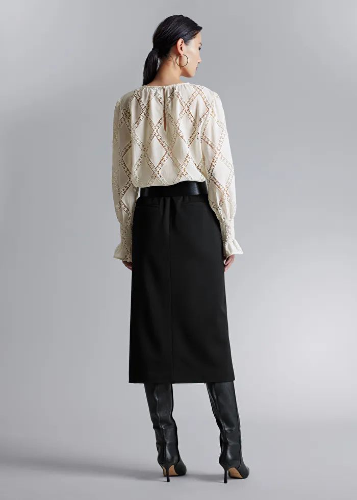 Embroidered Frill-Cuff Blouse | & Other Stories US