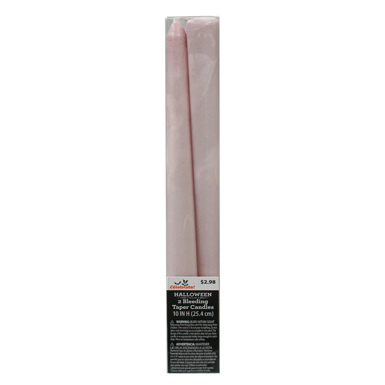 Way To Celebrate Halloween Bleeding Taper Candles, Unscented, 2 Count | Walmart (US)