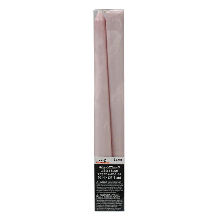 Way To Celebrate Halloween Bleeding Taper Candles, Unscented, 2 Count | Walmart (US)