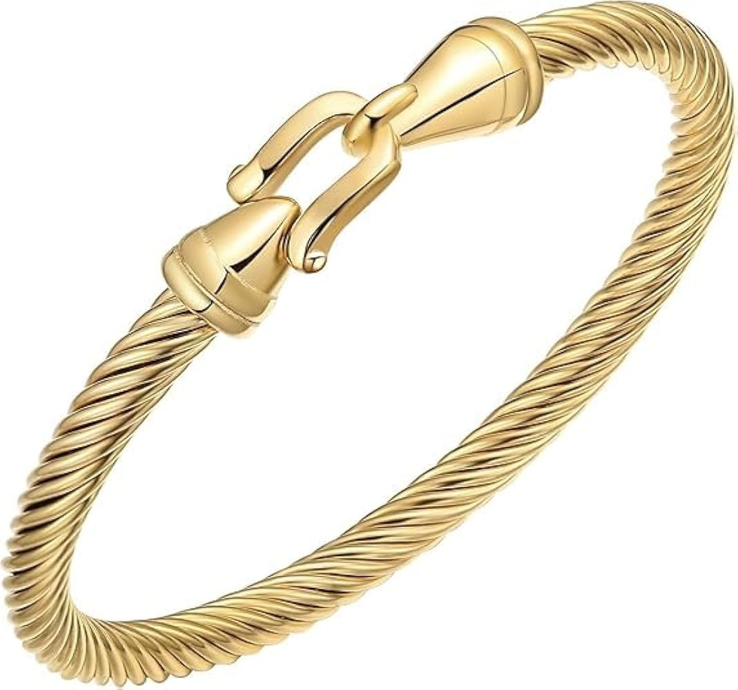 Love Bracelets Stainless Steel friendship Bracelet Cubic Zircon Filled Gold and Silver Female Wom... | Amazon (US)