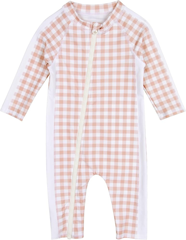 SwimZip Girls' Long-Sleeve UPF 50+ Swimsuit for Baby, Toddler, & Little Girls | Amazon (US)
