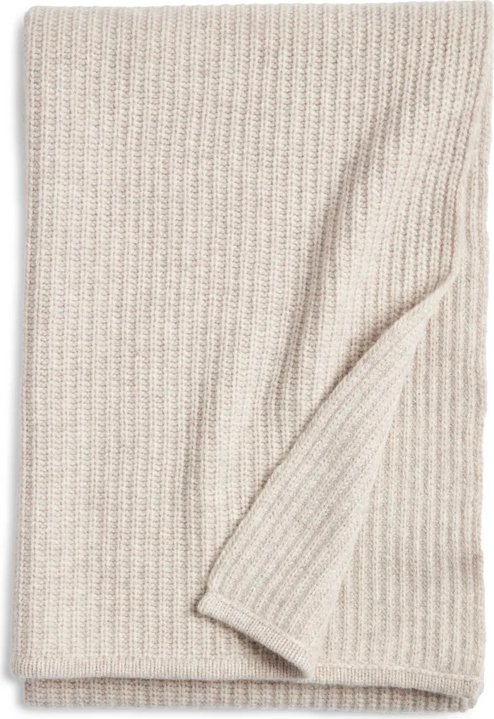Nordstrom Rib Wool & Cashmere Throw Blanket | Nordstrom | Nordstrom