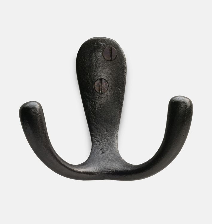 Large Cast Iron Double Hook | Rejuvenation