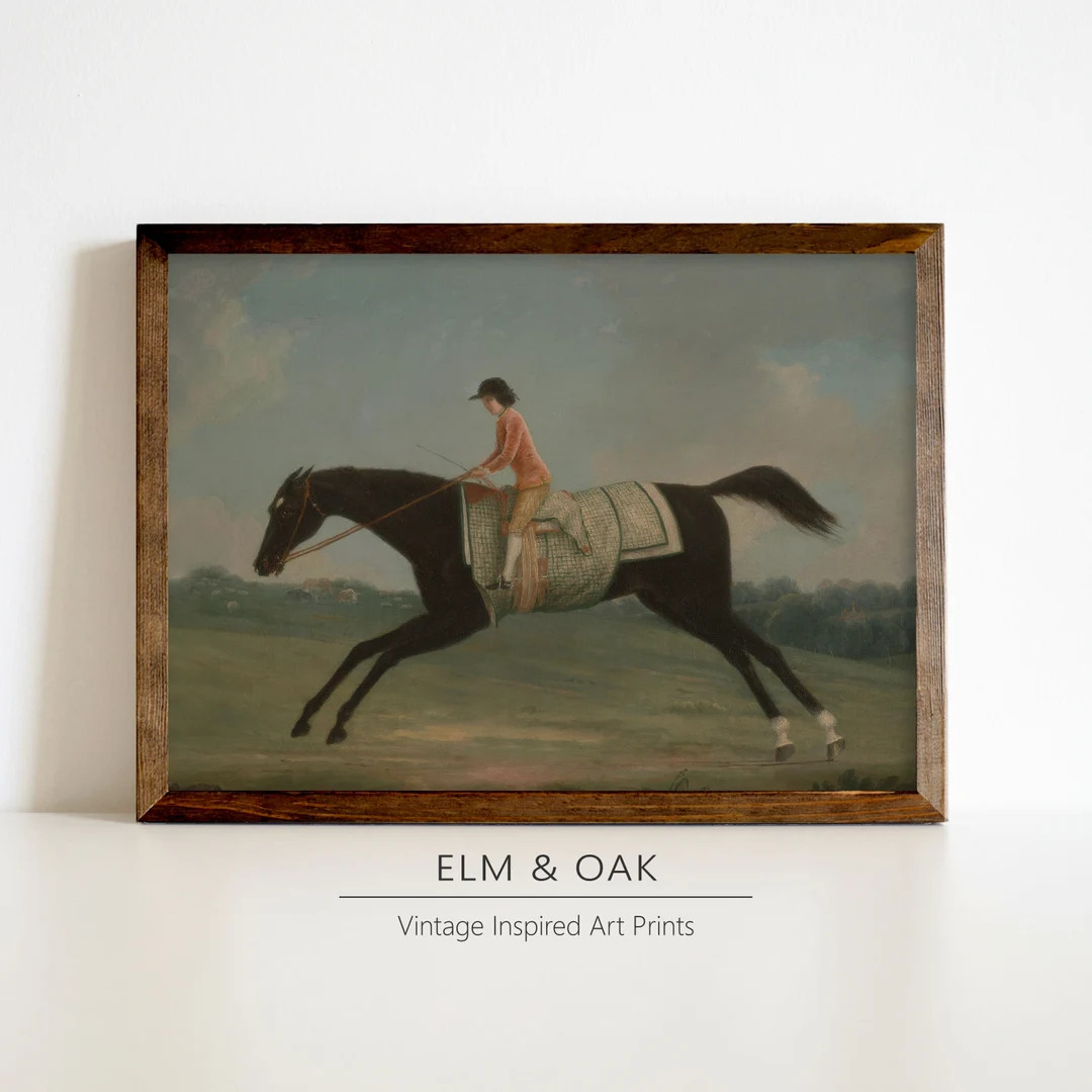 The Rider Vintage Horse Oil Painting Antique Equestrian - Etsy | Etsy (US)