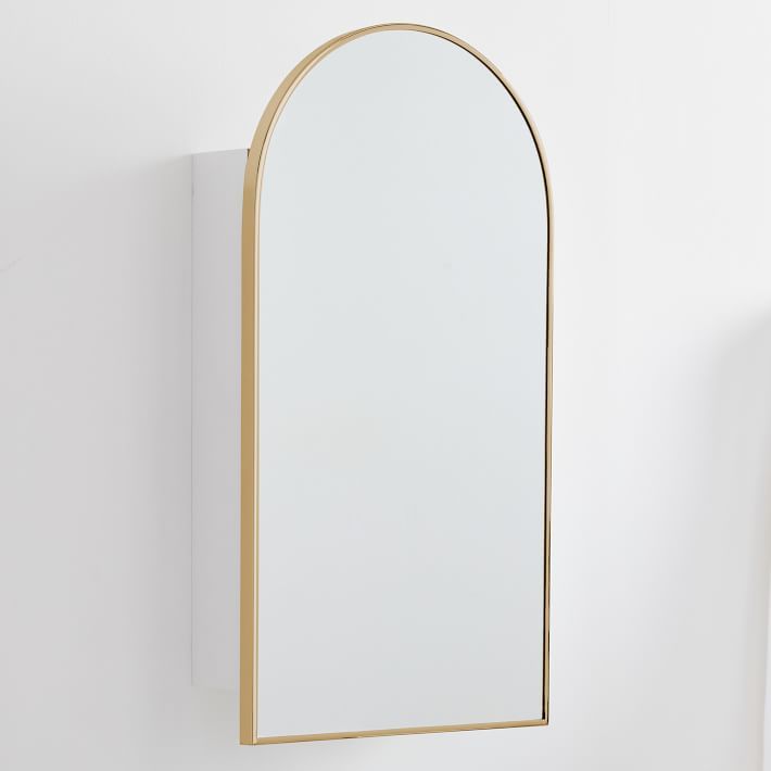 Arched Metal Framed Medicine Cabinet | West Elm (US)