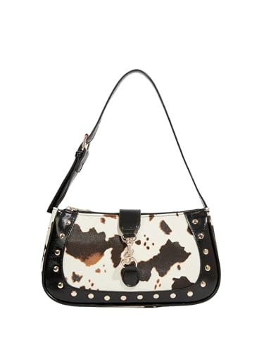 RoseSeek Women’s Cow Print Studded Underarm Bags Zipper Buckle Shoulder Handbags Retro Cowgirls Purse, Black, One Size | Amazon (CA)