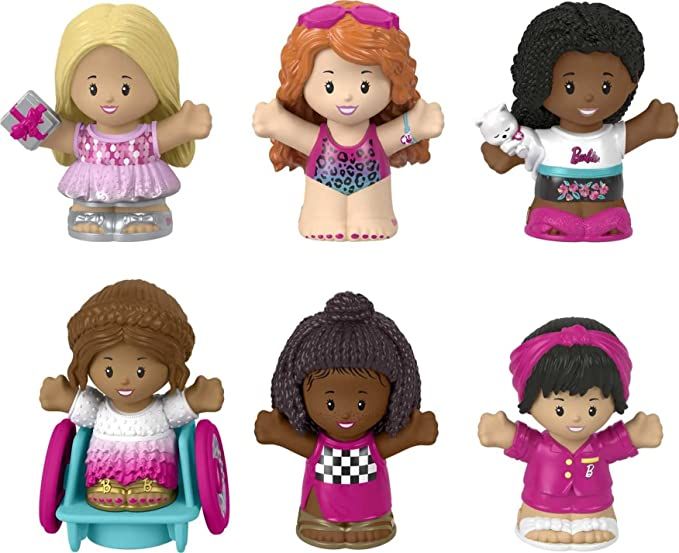 Fisher-Price Little People Barbie Toys, Figure 6-Pack, Gift Set for Toddler and Preschool Pretend... | Amazon (US)