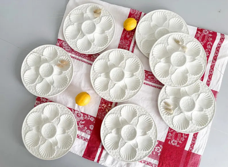 Superb Longchamp majolica oyster plate | Etsy (US)