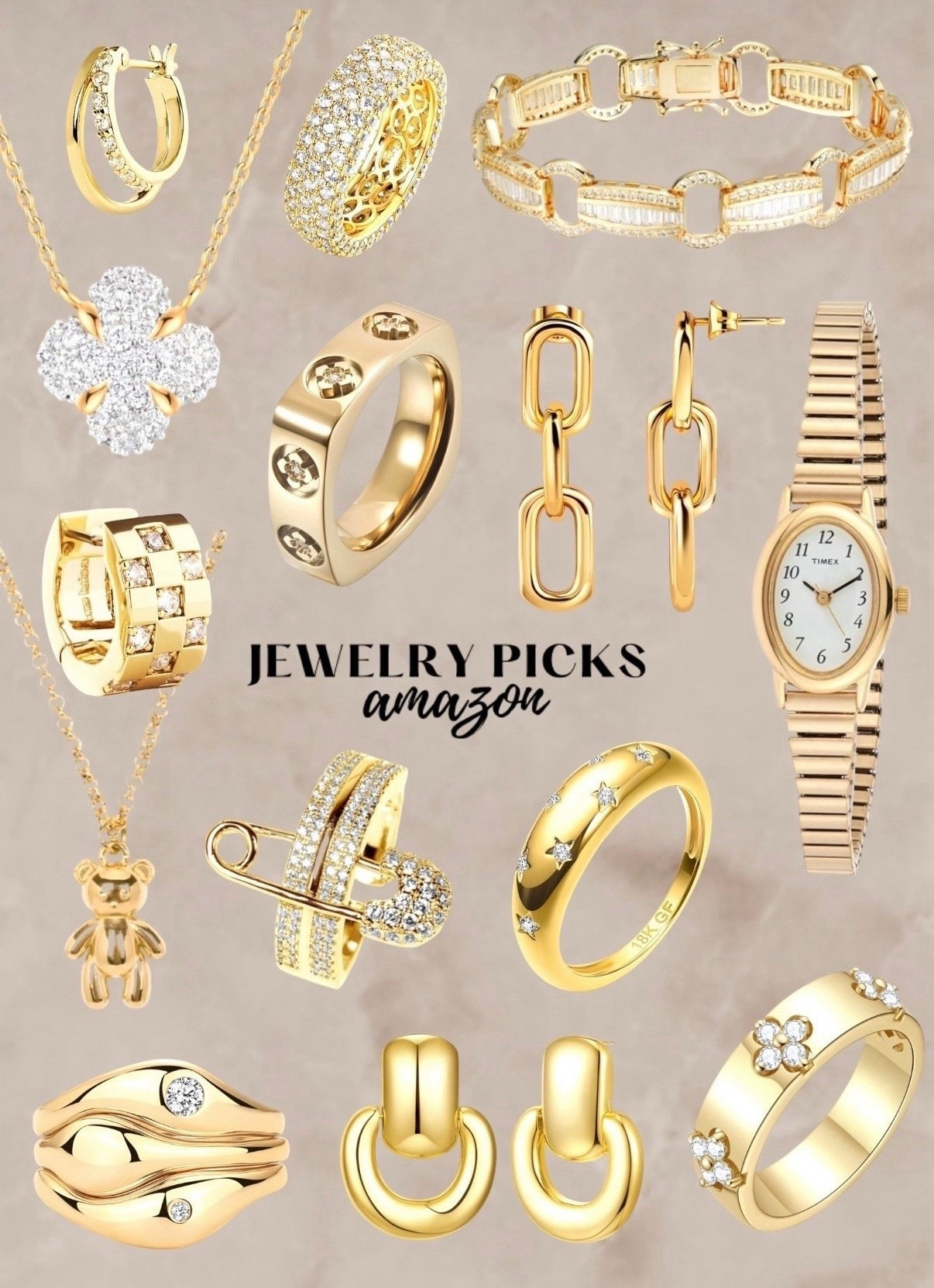 gold earrings.  amazon gold jewelry 