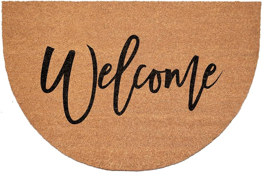 Calloway Mills 114602436 Half Round Cursive Welcome Doormat, 24"x36" | Amazon (US)