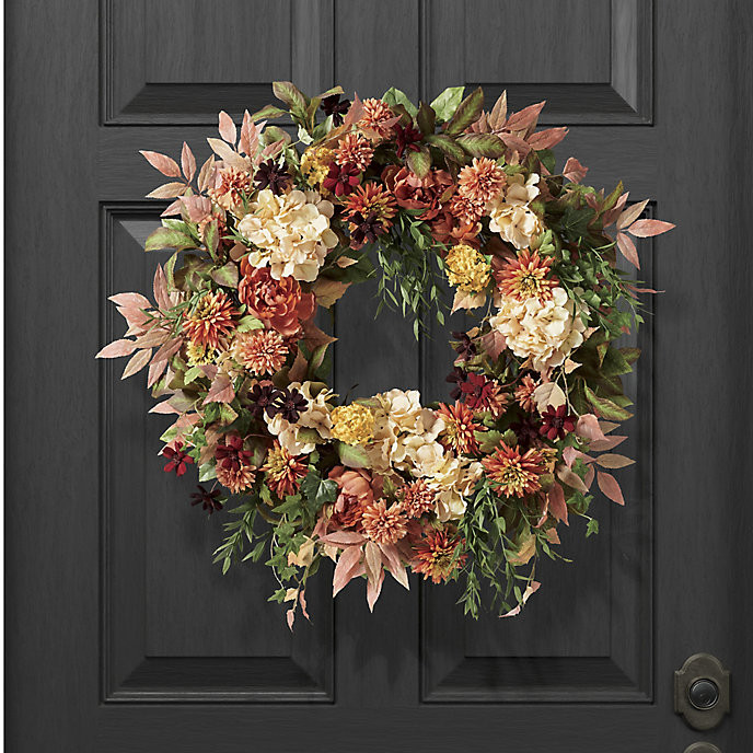 Spiced Chrysanthemum Wreath | Frontgate