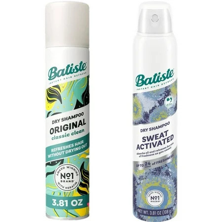 Batiste Original Fragrance Dry Shampoo & Sweat Activated Dry Shampoo Set 3.81 oz each | Walmart (US)