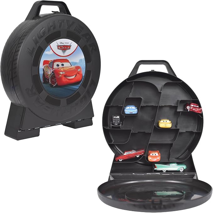 Tara Toys Disney and Pixar Cars Lightyear Carrying Case, Tire-Shaped Storage Case for up to 30 Di... | Amazon (US)