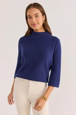 Jackie Navy Knit Sweater | Avara