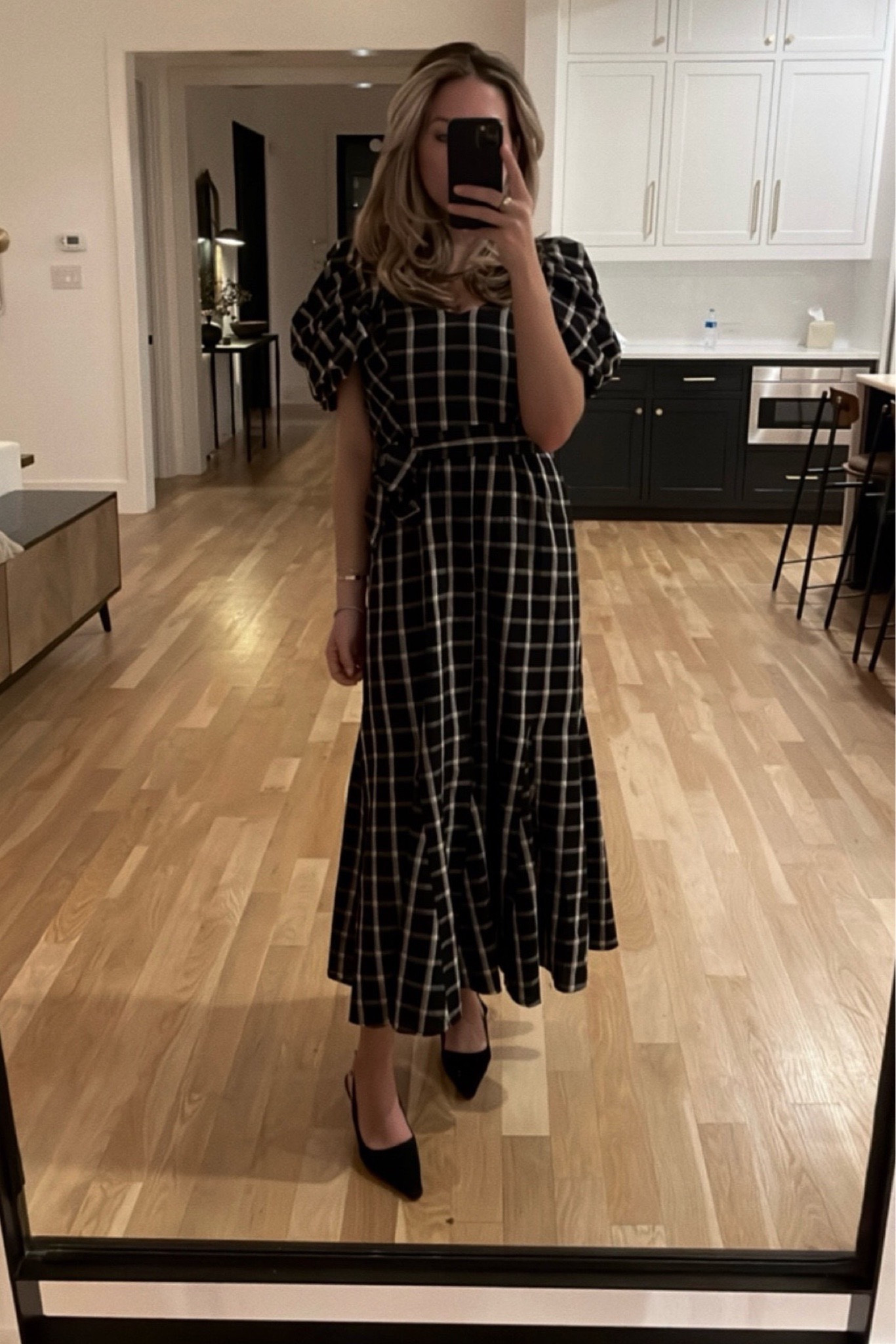 Maxi Plaid Dress // Fall Look // Slingback Pumps

#LTKstyletip #LTKshoecrush