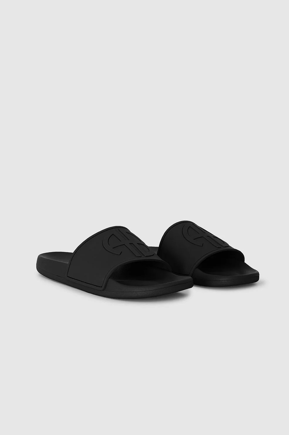Isla Slides - Black Monogram | Anine Bing