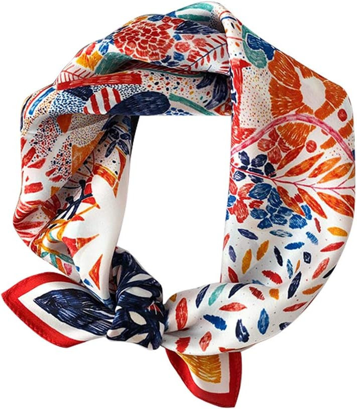 MEISEE 100% Mulberry Silk Scarfs Small Square Scarf 21" x 21" Neck Scarf Breathable Lightweight for Women Gift Packed | Amazon (US)