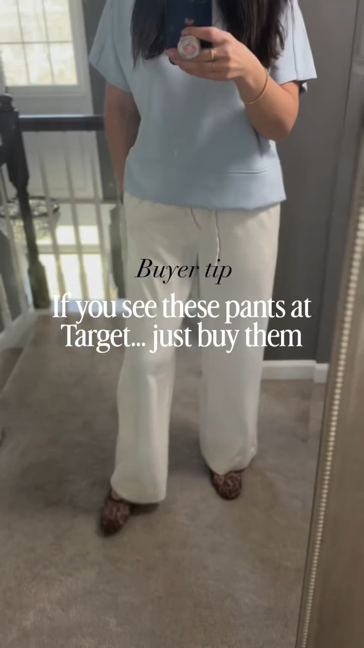 These Target pull-on pants are one of those pieces that just work. Comfortable, flattering, and easy to style casual or dressy. Exactly the kind of find I look for as a fashion buyer.

#reel #explore @christina_with_love_
audience):

#targetstyle
#affordablefashionfinds
#elevatedcasual 

Target pull on pants, Target spring fashion, dress up or down outfit, versatile pants outfit, elevated casual outfit, comfortable work pants, affordable fashion that looks expensive, effortless outfit idea, modern mom style, fashion buyer tip
@target @retail.wholesale.secrets