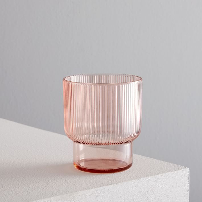 Fluted Acrylic Short Drinking Glass Sets | West Elm (US)