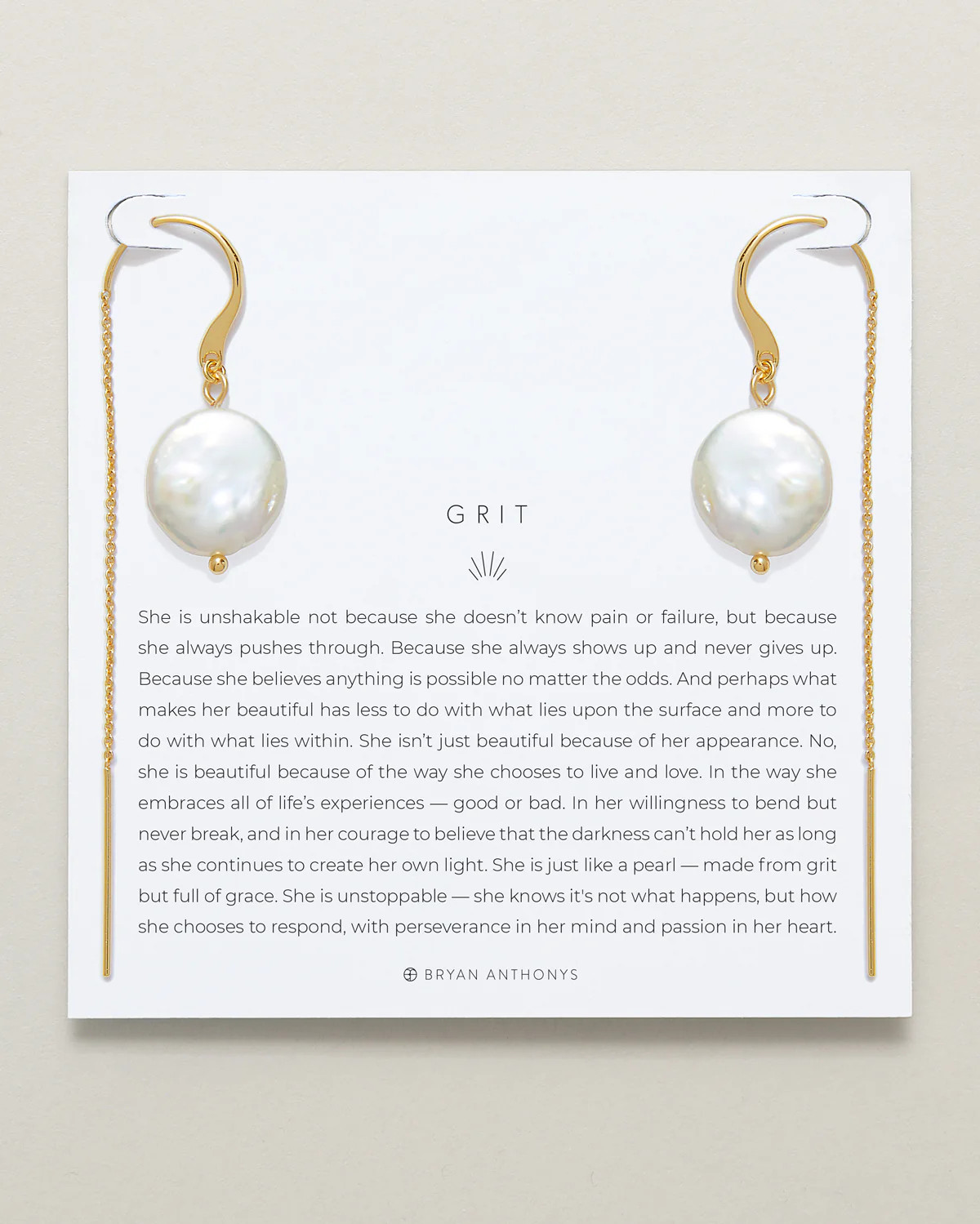Grit Baroque Pearl Threader Earrings | Bryan Anthonys | Bryan Anthonys