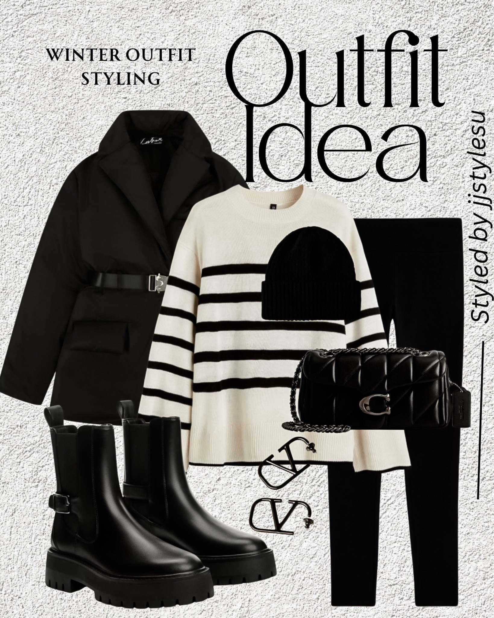 𝒲𝒾𝓃𝓉𝑒𝓇 𝒪𝓊𝓉𝒻𝒾𝓉 𝐼𝒹𝑒𝒶 🖤
Padded Blazer Coat
Striped Sweater
Coach Tabby Bag
Black Beanie
Leggings 
Dior Earrings
Combat Boots 

𝐹𝑜𝑙𝑙𝑜𝑤 𝑚𝑦 𝑠𝘩𝑜𝑝 @𝑗𝑗𝑠𝑡𝑦𝑙𝑒𝑠𝑢 𝑡𝑜 𝑠𝘩𝑜𝑝 𝑡𝘩𝑖𝑠 𝑝𝑜𝑠𝑡 𝑎𝑛𝑑 𝑔𝑒𝑡 𝑚𝑦 𝑒𝑥𝑐𝑙𝑢𝑠𝑖𝑣𝑒 𝑎𝑝𝑝 𝑜𝑛𝑙𝑦 𝑐𝑜𝑛𝑡𝑒𝑛𝑡! 

#LTKSeasonal #LTKover40 #LTKshoecrush