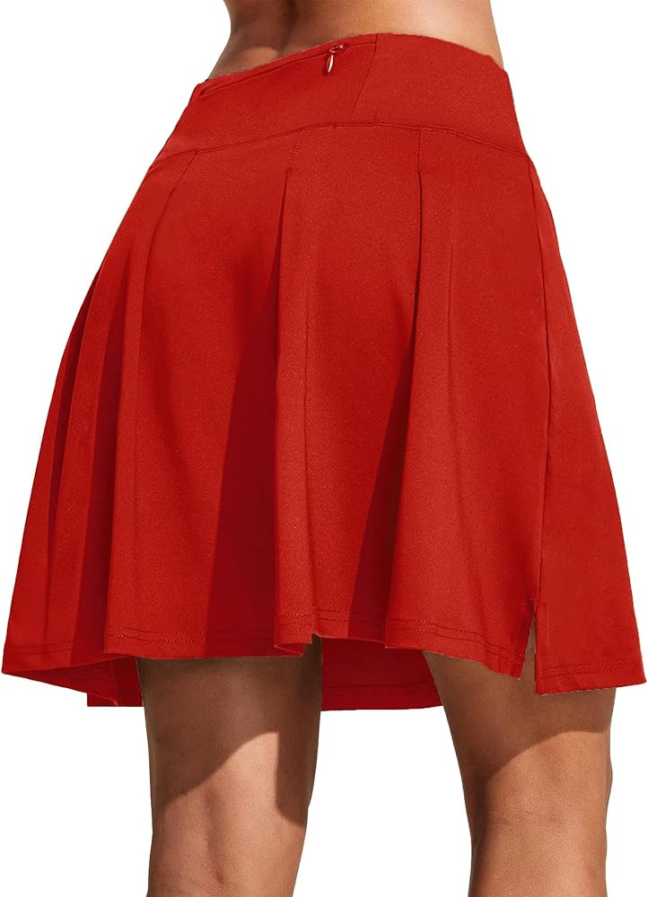 COOrun 18" Tennis Skirt Knee Length High Waist Skorts Skirts for Women Golf Pleated Built-in Shor... | Amazon (US)