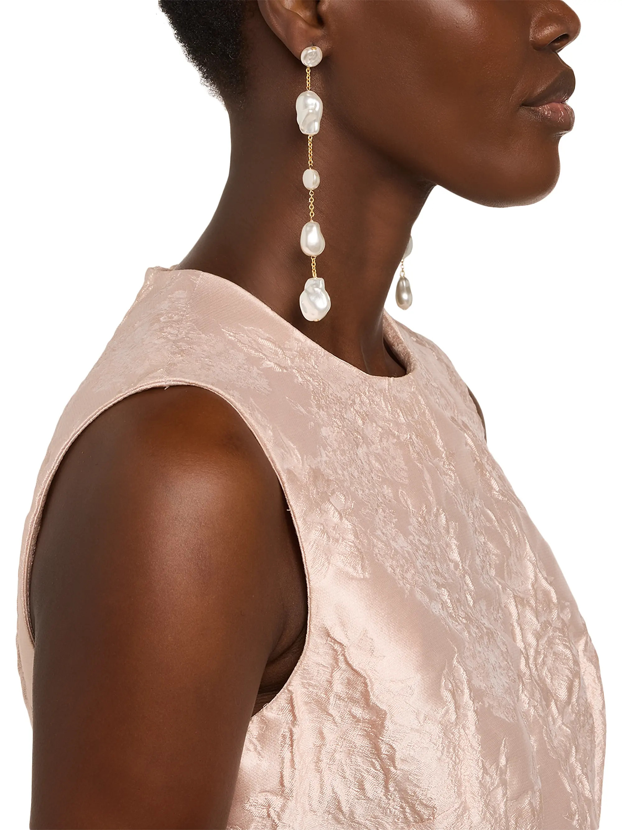 Vana Goldtone & Imitation Pearl Drop Earrings | Saks Fifth Avenue