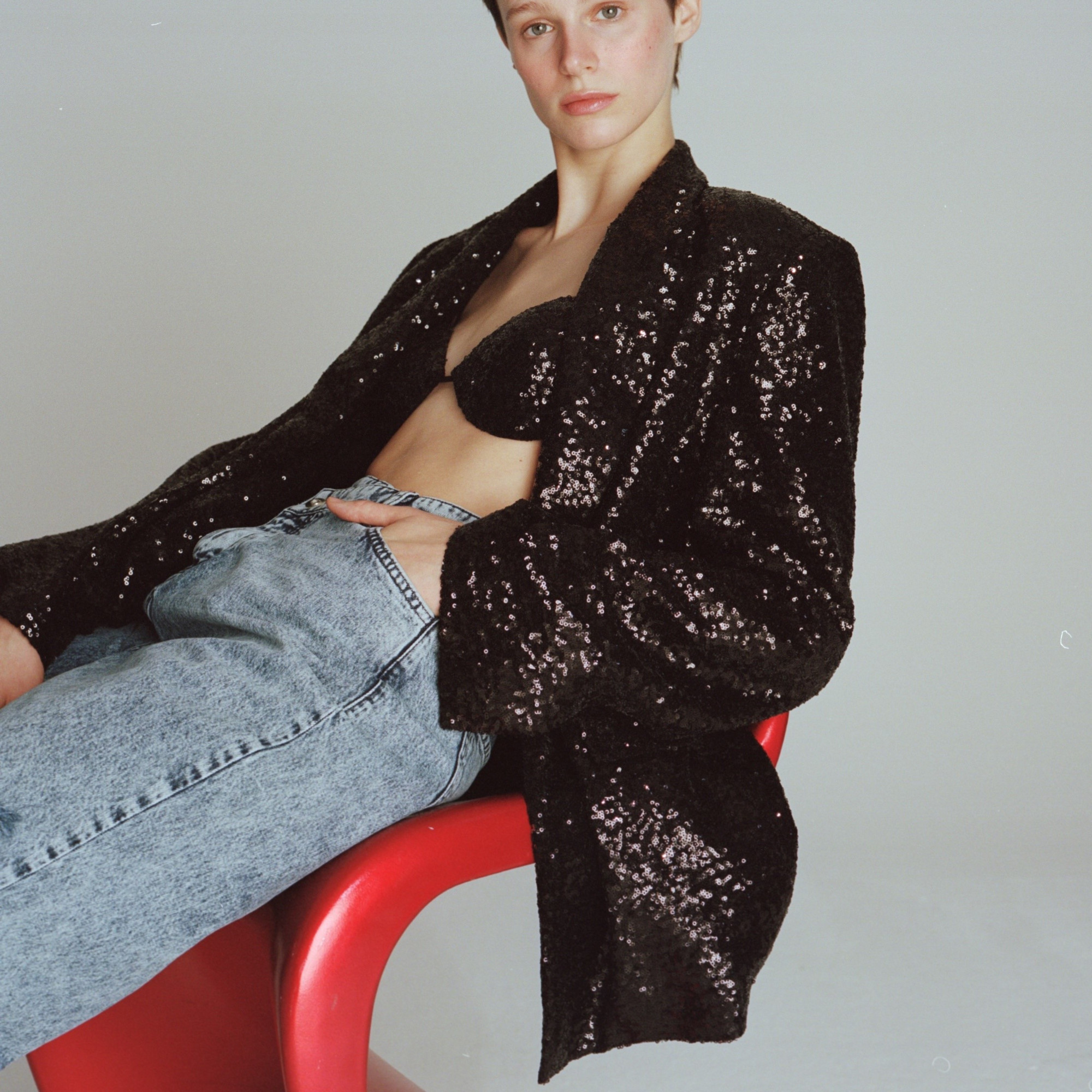 In The Mood For Love Sequin-Embellished Claudia Jacket - M | Coggles | Coggles (Global)