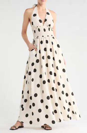 Nina Patterned Halter Maxi Dress | Nordstrom Rack