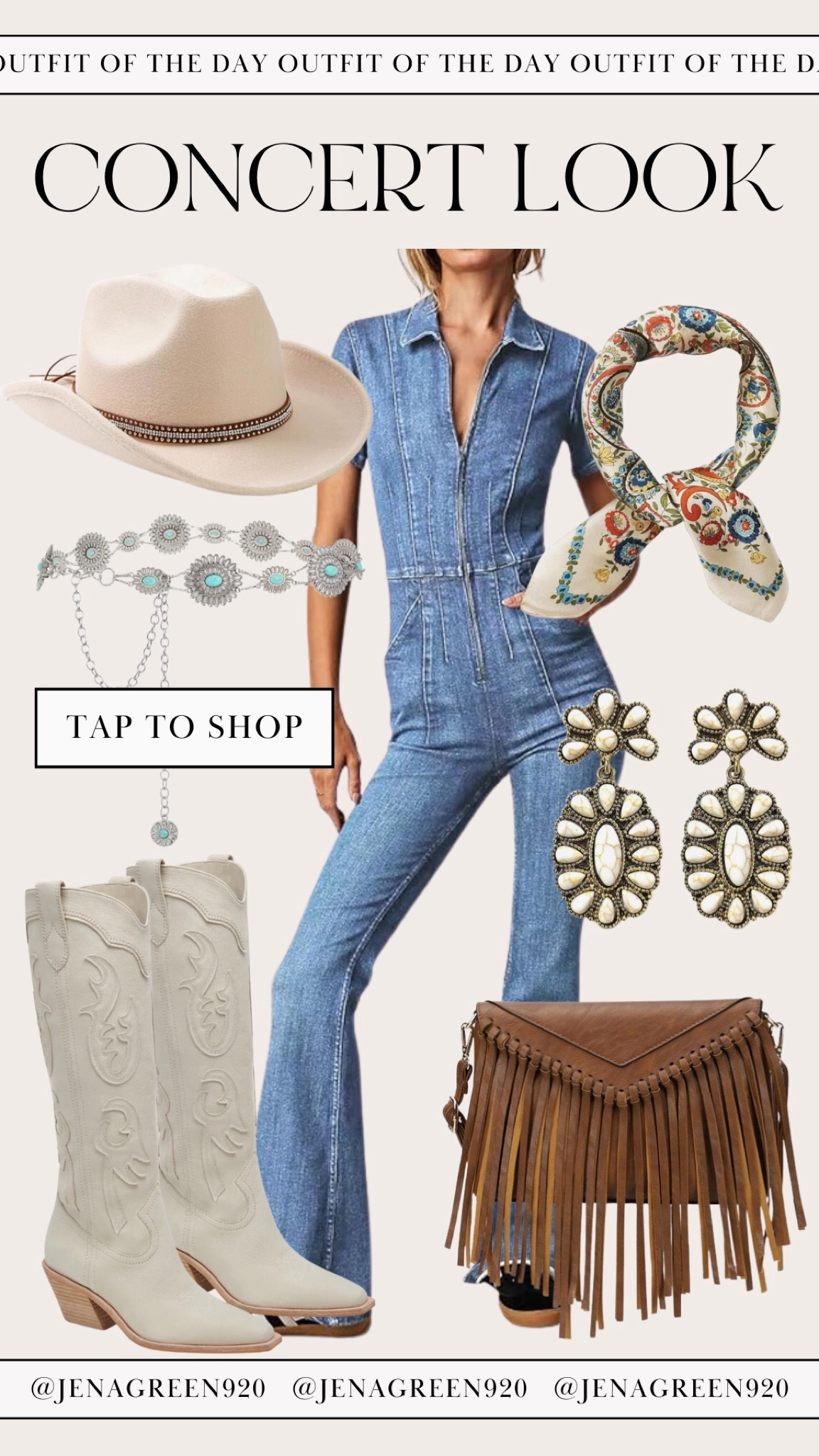 Country Concert Look | Western Look | Denim Jumpsuit | Denim Fashion | Denim Outfits | Rodeo Outfit 

#LTKfindsunder100 #LTKstyletip #LTKfindsunder50
