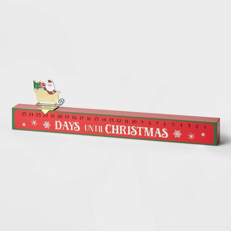 4.5" Santa in Sleigh 'Days Until Christmas' Advent Calendar with Red Top - Wondershop™ | Target