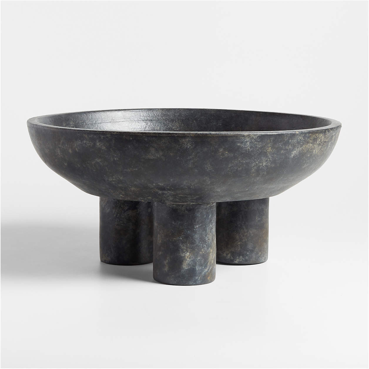 Black Tri-Footed Ceramic Centerpiece Bowl 16" + Reviews | Crate & Barrel | Crate & Barrel