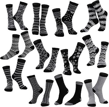 JOYIN 12 Pairs Christmas Socks Warm Soft Cotton Christmas Socks for Women Men for Christmas, Holi... | Amazon (US)