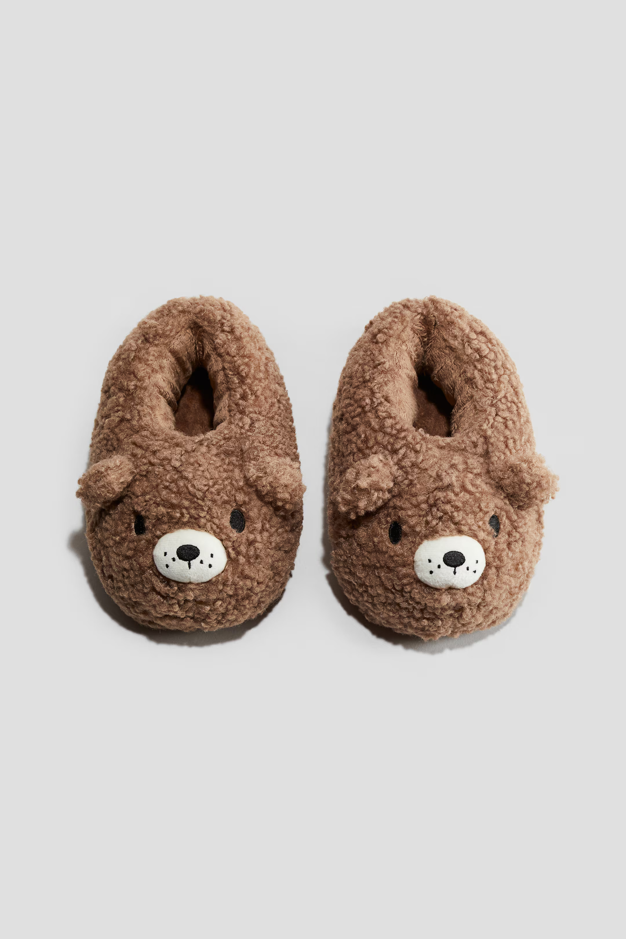 Teddy slippers - Brown/Teddy bear - Kids | H&M GB | H&M (UK, MY, IN, SG, PH, TW, HK)