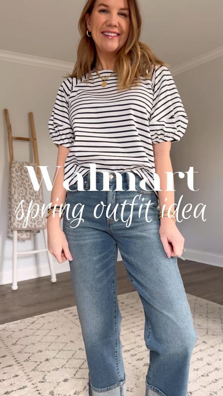 This @walmartfashion outfit is giving major designer vibes and almost everything is fully stocked at the moment! All of these pieces could be styled in so many different ways all through the spring and summer. The entire look came together for just $84! I’m in a small in the tee, a medium in the jacket and a size 4 in the jeans. Espadrilles fit TTS.

Walmart outfit, spring outside’s, casual outfit idea, spring shoes, how to style cuffed jeans, Walmart style, Walmart fashion finds, style in a budget, what to wear this spring, business casual outfit, spring jacket, over 40 fashion, inclusive sizing

#LTKVideo #LTKover40 #LTKSeasonal