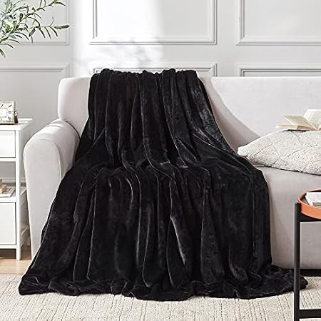 Walensee Fleece Blanket Plush Throw Fuzzy Lightweight (Throw Size 50x60 Black) Super Soft Microfiber | Amazon (US)