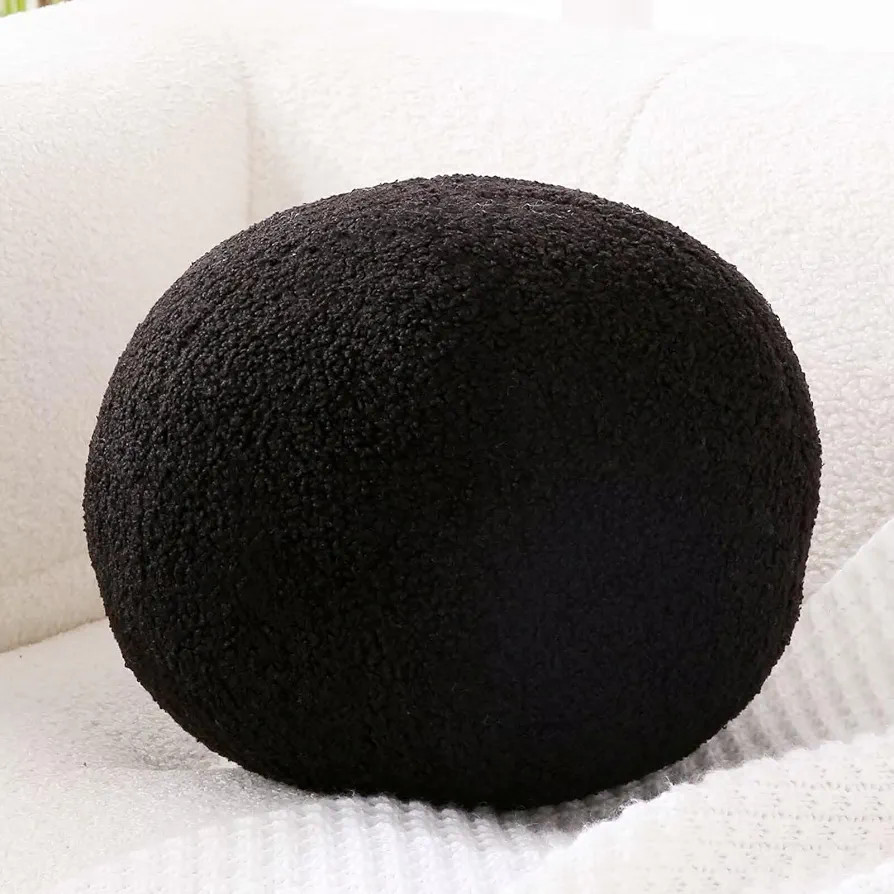 Uvvyui Black Ball Pillow, Soft Round Throw Pillows, Sphere Shaped Pillow Round Decorative Pillow,... | Amazon (US)